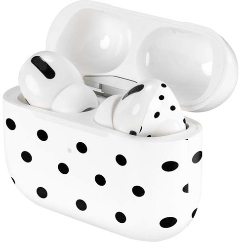 White and Black Polka Dots Apple AirPods Pro Skin