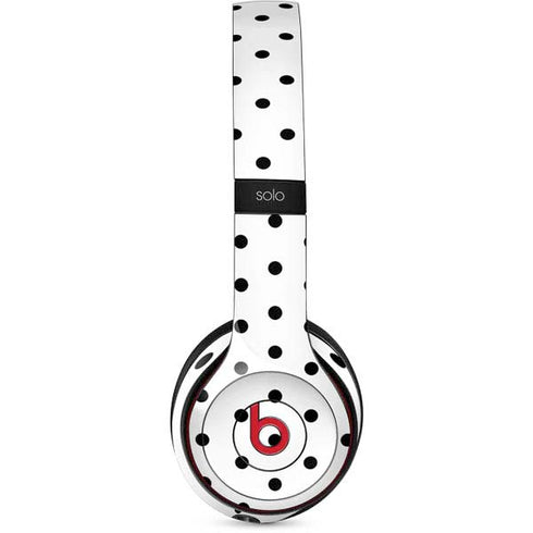 White and Black Polka Dots Beats Solo 2 Wireless Skin