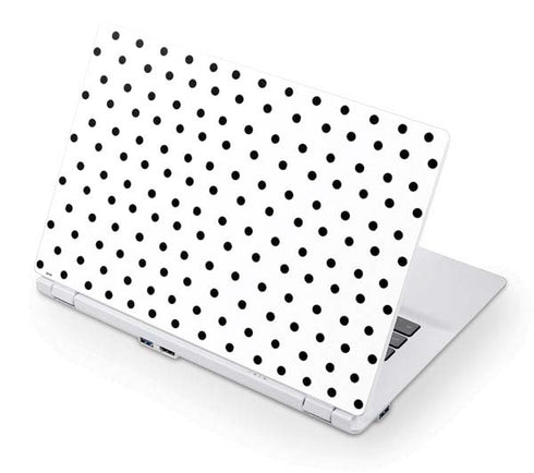White and Black Polka Dots Acer Chromebook Skin