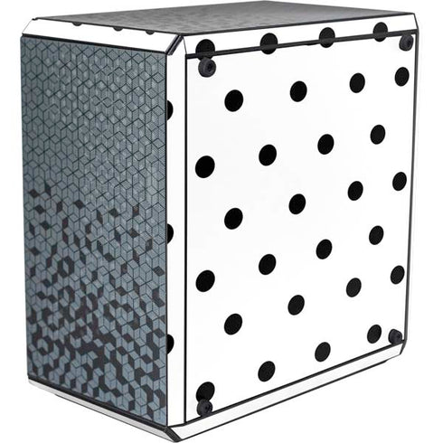 White and Black Polka Dots Cooler Master MasterBox Q300L Mini Tower Skin
