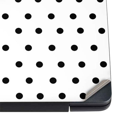White and Black Polka Dots Dell Vostro Skin