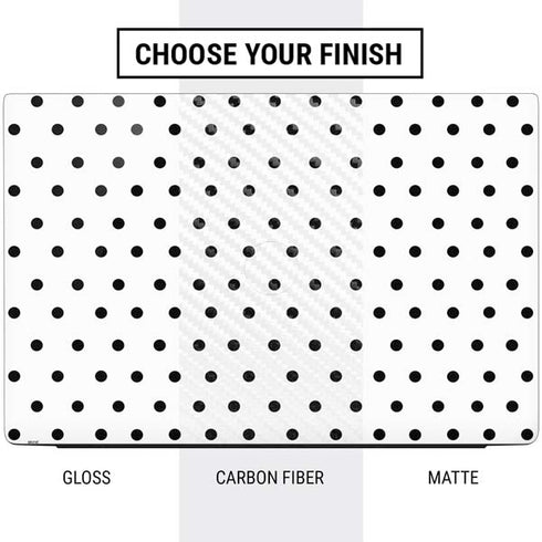 White and Black Polka Dots Dell Vostro Skin