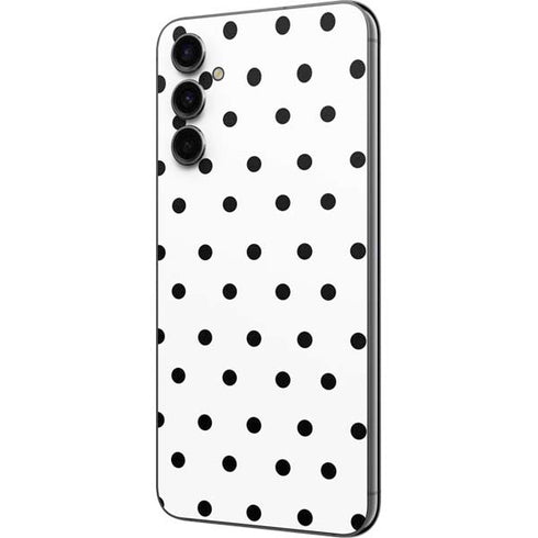 White and Black Polka Dots Galaxy A14 5G Skin