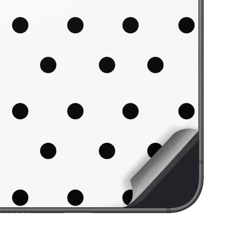 White and Black Polka Dots Galaxy A14 5G Skin