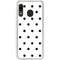 White and Black Polka Dots Galaxy A20 Clear Case