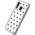White and Black Polka Dots Galaxy A20 Clear Case