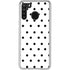White and Black Polka Dots Galaxy A21 Clear Case
