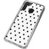 White and Black Polka Dots Galaxy A21 Clear Case