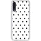 White and Black Polka Dots Galaxy A50 Clear Case