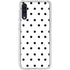 White and Black Polka Dots Galaxy A50 Clear Case