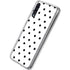 White and Black Polka Dots Galaxy A50 Clear Case