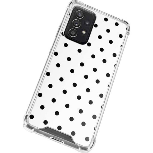 White and Black Polka Dots Galaxy A52 5G Clear Case