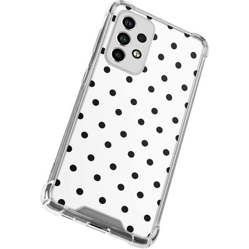 White and Black Polka Dots Galaxy A53 5G Clear Case