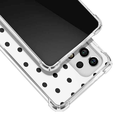 White and Black Polka Dots Galaxy A53 5G Clear Case
