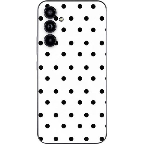 White and Black Polka Dots Galaxy A54 5G Skin