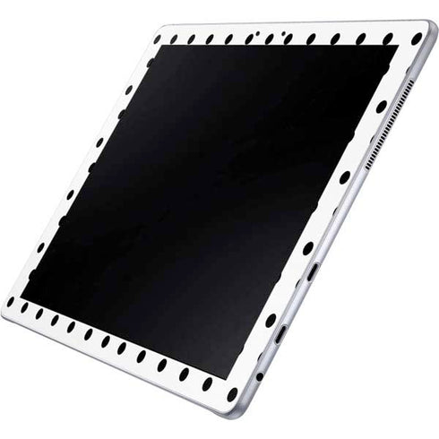 White and Black Polka Dots Galaxy Book 12in Skin