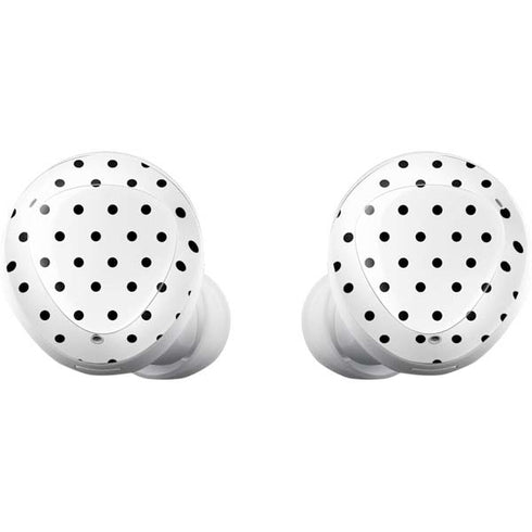 White and Black Polka Dots Galaxy Buds Plus Skin