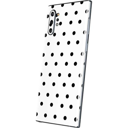 White and Black Polka Dots Galaxy Note 10 Plus Skin