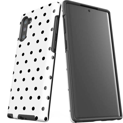White and Black Polka Dots Galaxy Note 10 Pro Case