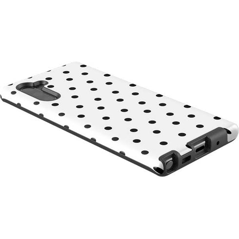White and Black Polka Dots Galaxy Note 10 Pro Case