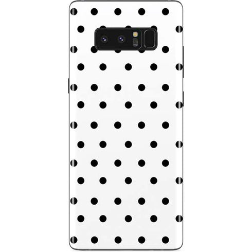 White and Black Polka Dots Galaxy Note 8 Skin