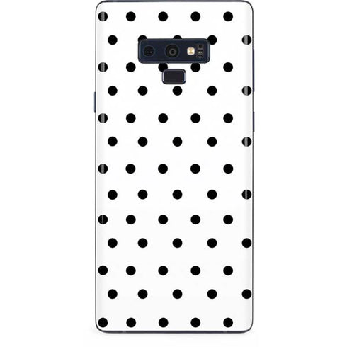 White and Black Polka Dots Galaxy Note 9 Skin