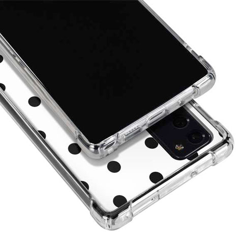 White and Black Polka Dots Galaxy Note20 5G Clear Case