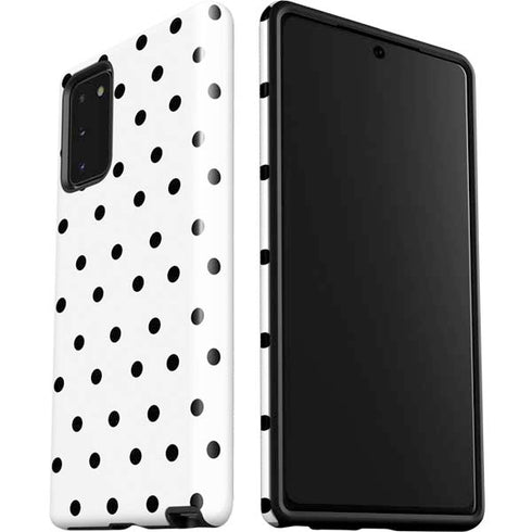 White and Black Polka Dots Galaxy Note20 5G Pro Case