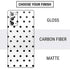 White and Black Polka Dots Galaxy Note20 5G Skin