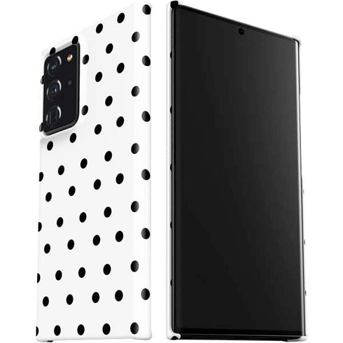 White and Black Polka Dots Galaxy Note20 Ultra 5G Lite Case