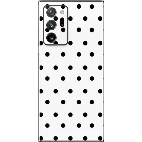 White and Black Polka Dots Galaxy Note20 Ultra 5G Skin