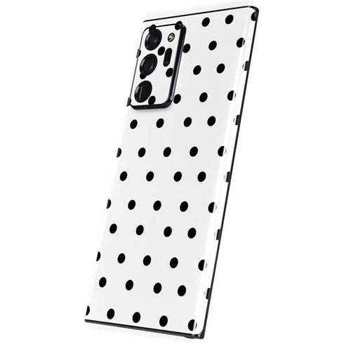 White and Black Polka Dots Galaxy Note20 Ultra 5G Skin