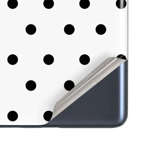 White and Black Polka Dots Galaxy S20 Fan Edition Skin
