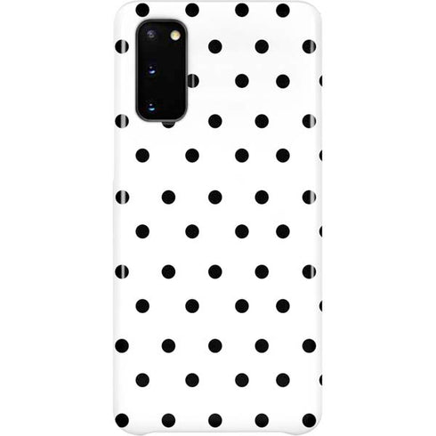White and Black Polka Dots Galaxy S20 Lite Case