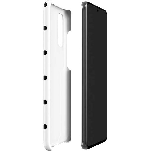 White and Black Polka Dots Galaxy S20 Lite Case