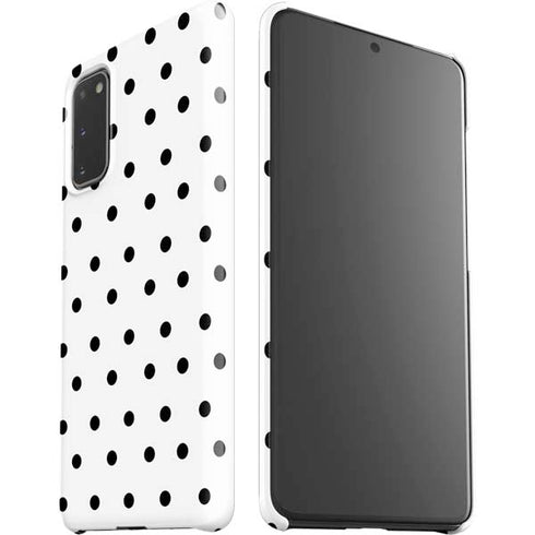 White and Black Polka Dots Galaxy S20 Lite Case