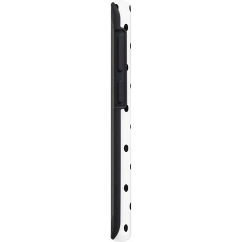 White and Black Polka Dots Galaxy S20 Plus Pro Case