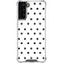 White and Black Polka Dots Galaxy S21 FE Clear Case