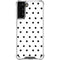 White and Black Polka Dots Galaxy S21 Plus 5G Clear Case