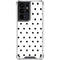 White and Black Polka Dots Galaxy S21 Ultra 5G Clear Case
