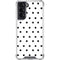 White and Black Polka Dots Galaxy S22 Clear Case