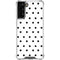 White and Black Polka Dots Galaxy S22 Plus Clear Case
