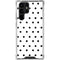 White and Black Polka Dots Galaxy S22 Ultra Clear Case