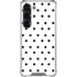 White and Black Polka Dots Galaxy S23 Clear Case