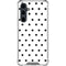 White and Black Polka Dots Galaxy S23 FE Clear Case