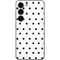 White and Black Polka Dots Galaxy S23 Skin