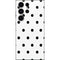 White and Black Polka Dots Galaxy S23 Ultra Skin