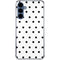 White and Black Polka Dots Galaxy S24 Clear Case