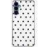 White and Black Polka Dots Galaxy S24 Clear Case