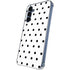 White and Black Polka Dots Galaxy S24 Clear Case